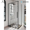 PORTE DE DOUCHE PIVOTANTE  SLIM NOIR 140CM