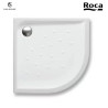 RECEVEUR MALTA 1/4 CERCLE EXTRA PLAT 100X100