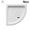 RECEVEUR EASY 1/4 CERCLE 80X80X80 BLANC