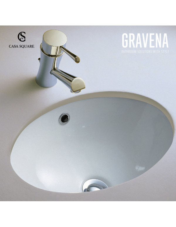 LAVABO DIANA A ENCASTRER PAR-DESSOUS BLANC