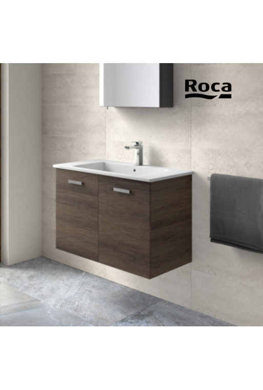 SET MEUBLE VICTORIA 2 PORTE 80CM WENG AVEC LAVABO RESINE