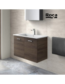 SET MEUBLE VICTORIA 2 PORTE 80CM WENG AVEC LAVABO RESINE