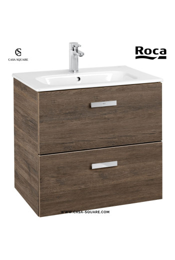 SET MEUBLE VICTORIA 2 TIROIRS 60CM WENG AVEC LAVABO RESINE