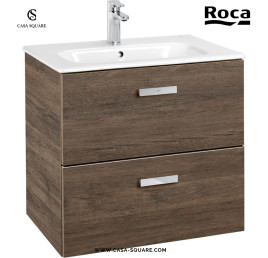 SET MEUBLE VICTORIA 2 TIROIRS 60CM WENG AVEC LAVABO RESINE