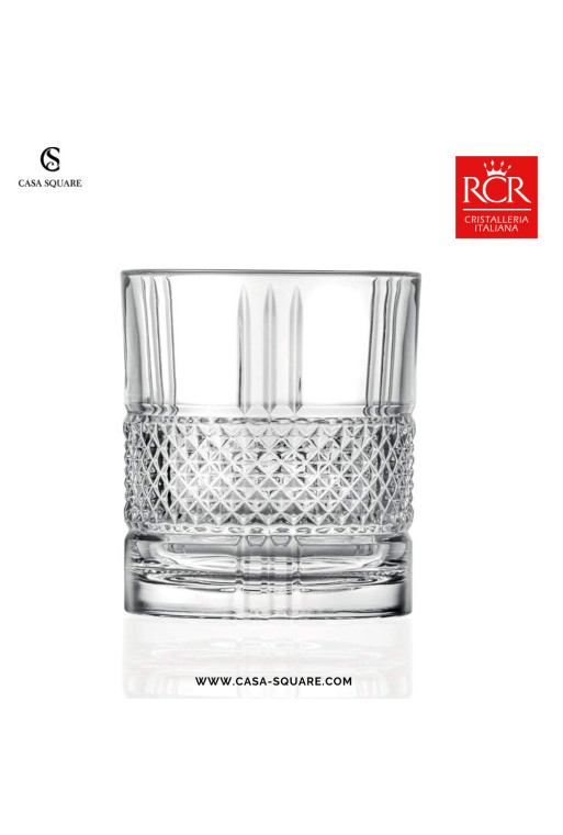 SET DE 6  VERRES  FORME BASSE BRILLANTE CRISTAL RCR