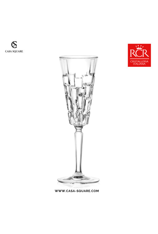 SET DE 6 VERRES FLUTE ETNA CRISTAL RCR