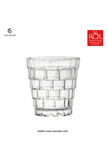 SET DE 6 VERRES  FORME BASSE STACK CRISTAL RCR