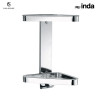 PORTE SAVON DOUBLE D'ANGLE CHROME