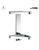 PORTE SAVON DOUBLE D'ANGLE CHROME