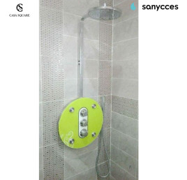 COLONNE DE DOUCHE THERMOSTATIQUE SOL COULEUR VERT (SUR STOCK)