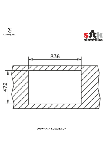 EVIER DE CUISINE 1 BAC SIERRA 860X500 NOIR