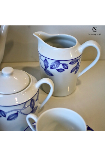 SERVICE À CAFÉ EN PORCELAINE BLEU 15 PCS