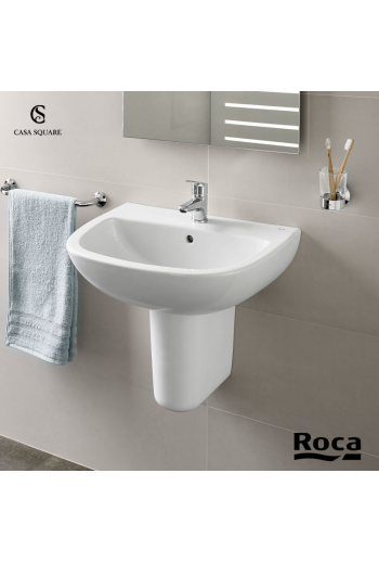 SET LAVABO ADELE 55CM AVEC SEMI-COLONNE BLANC