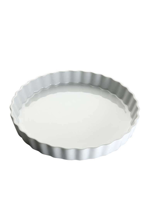 Moule à tarte blanche 28cm en porcelaine