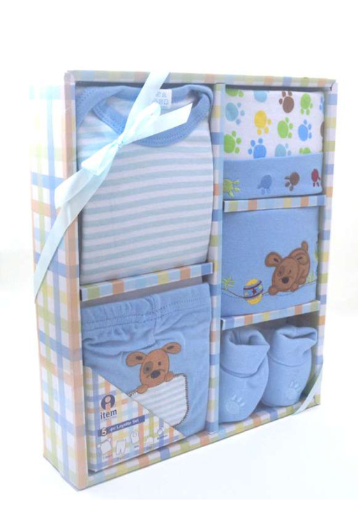 Coffret vêtements bébé bleu (0-3 mois)