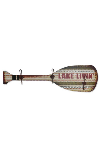 Porte manteau MURAL  LAKE LIVIN en bois 23x80x5 cm