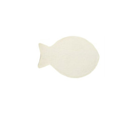 Sous plat POISSON en  FIBRE blanc 45X30 cm