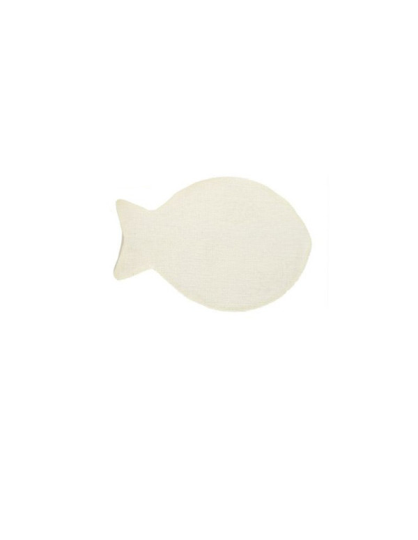 Sous plat POISSON en  FIBRE blanc 45X30 cm