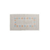 Tapis de bain COQUILLAGE  ORANGé étoile bleu ciel  en coton 70X40 cm