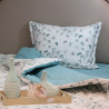 Set de lit une place et  demi 180 x240 100% coton  papillon bleu