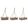 Set de 3 SUPPORT POT JARDIN en BOIS 33X33X13 cm