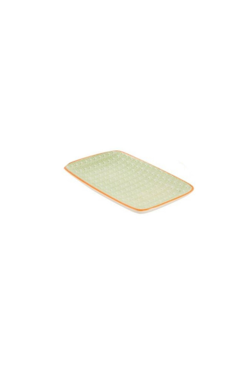 Vide poche en porcelaine Vert  23X12,5 cm