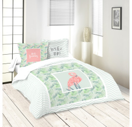 Housse de couette LAGOON  100% coton  260X240cm + 2 Taies d'oreiller 63X63 cm