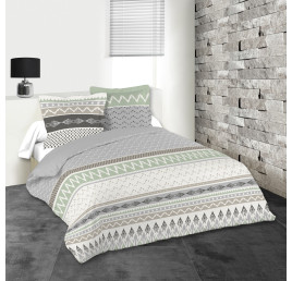 Housse de couette GREENY HC  100% coton  260X240cm + 2 Taies d'oreiller 63X63 cm