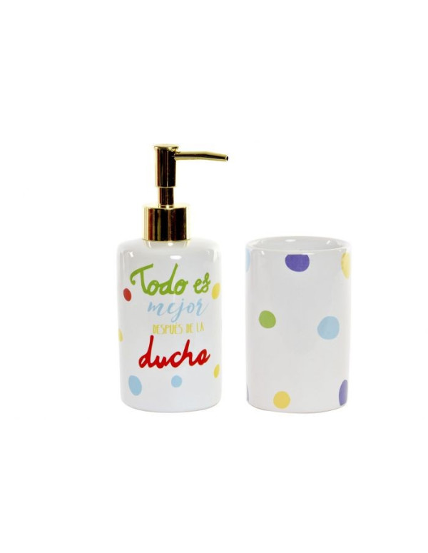 Set de 2 accessoires de salle de bain TODO ES   8X7X17,5  cm