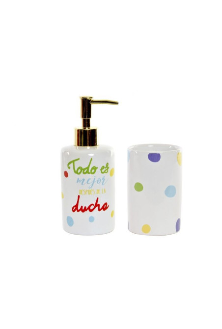 Set de 2 accessoires de salle de bain TODO ES   8X7X17,5  cm