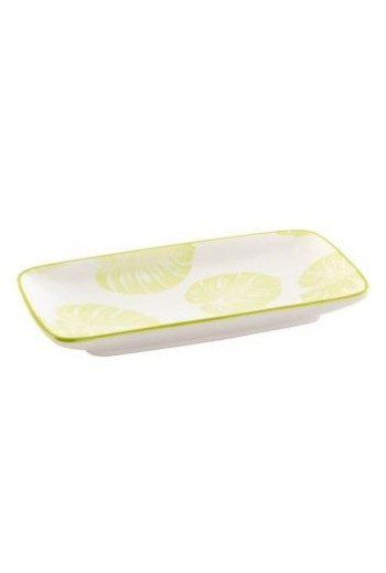 Plateau vide poche trefle en jaune 23x12,5 cm