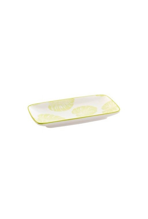 Plateau vide poche trefle en jaune 23x12,5 cm