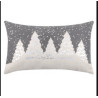 COUSSIN  SNOWING EN GRIS 30X50 CM