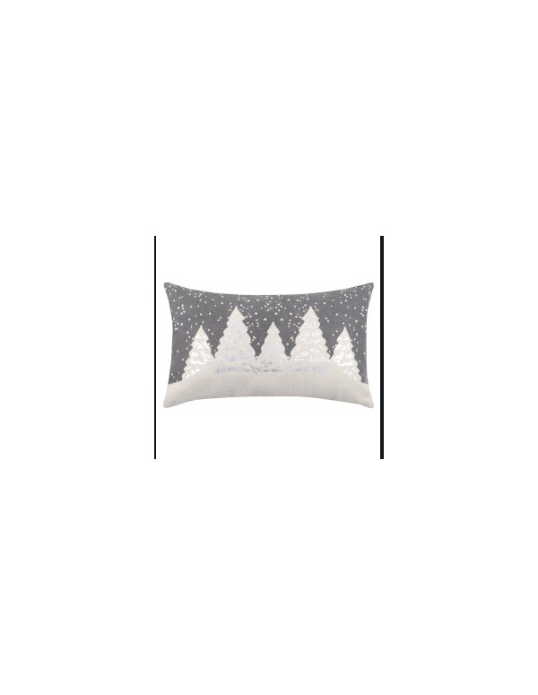 COUSSIN  SNOWING EN GRIS 30X50 CM