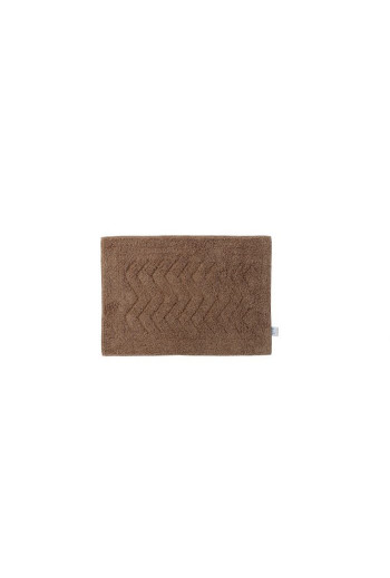 TAPIS DE BAIN  ZIGZAG  en MARRON  60X40X0,5 cm