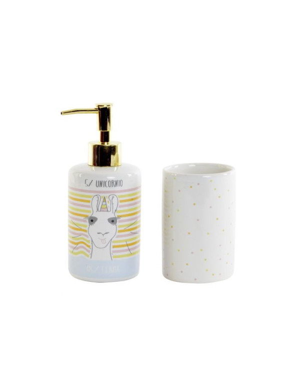 Set de 2  accessoires  de salle de bain unicorne