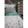 Housse de couette 140*200 cm  cactus  bleu + 2 taies d'oreiller