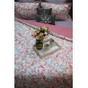 Housse de couette 240x260 cm  flora rose + 2 taies d'oreiller