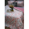 Housse de couette 240x260 cm  flora rose + 2 taies d'oreiller