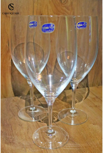 SET DE 6 verres à pied LINDA  en cristal bohemia   550 cc