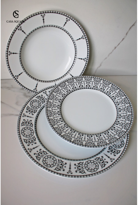 SERVICE A TABLES 18 PIECES BYZANCE EN PORCELAINE