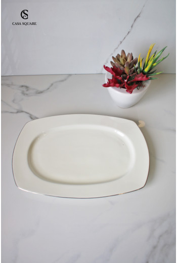 PLAT OVALE FILET PLATINE