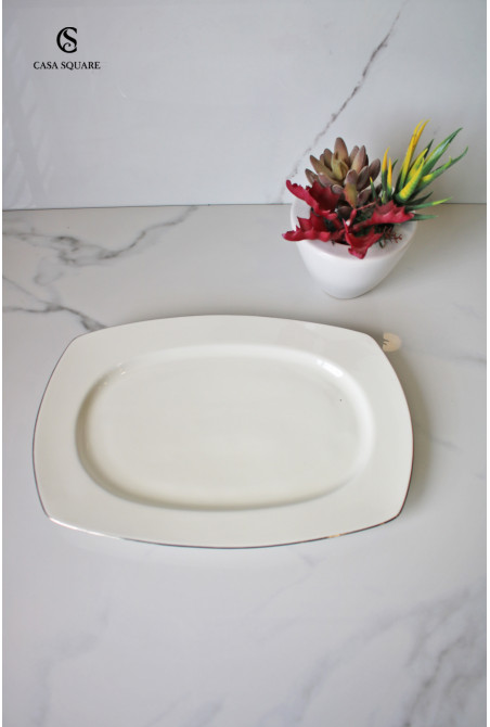 PLAT OVALE FILET PLATINE