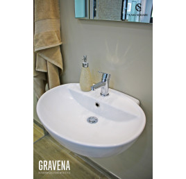 LAVABO CLARA 57CM BLANC