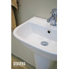 PACK LAVABO ROND 45 CM + SEMI COLONNE BLANC