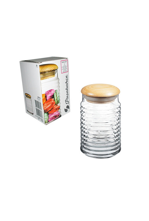 Pot babylone avec couvercle en bois  63 cl