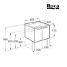 PACK MEUBLE VICTORIA 60CM WENGEE AVEC LAVABO RESINE